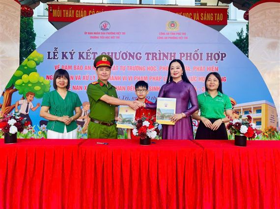Trường Tiểu học Việt Trì phối hợp bảo đảm an ninh, an toàn trường học