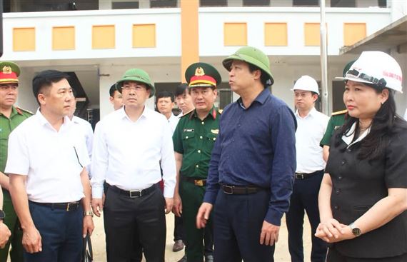 Lào Cai: Bí thư Tỉnh ủy kiểm tra tiến độ xây dựng Trường nội trú Pha Long
