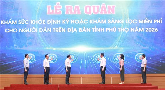 Phú Thọ ra quân khám sức khỏe miễn phí cho người dân năm 2026