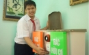 Thùng rác thông minh của cậu học trò lớp 9