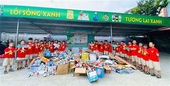Trường Tiểu học Nam Cường lan tỏa ý thức bảo vệ môi trường từ “Tiết học xanh”