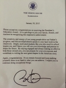 Tổng thống Obama viết gì trong thư chúc mừng gửi Đỗ Nhật Nam?