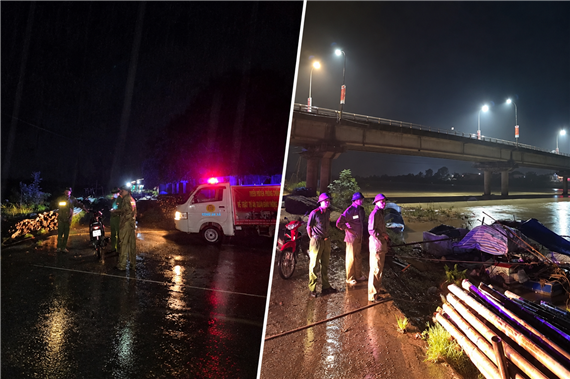 Thanh Hóa: Công an cơ sở bám địa bàn, hỗ trợ người dân ứng phó mưa lũ