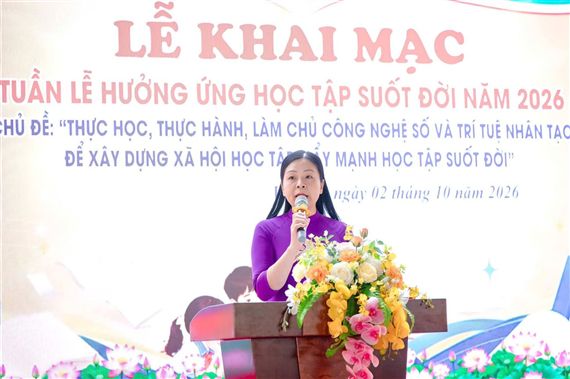 Trường THCS Việt Trì khai mạc Tuần lễ hưởng ứng học tập suốt đời năm 2026