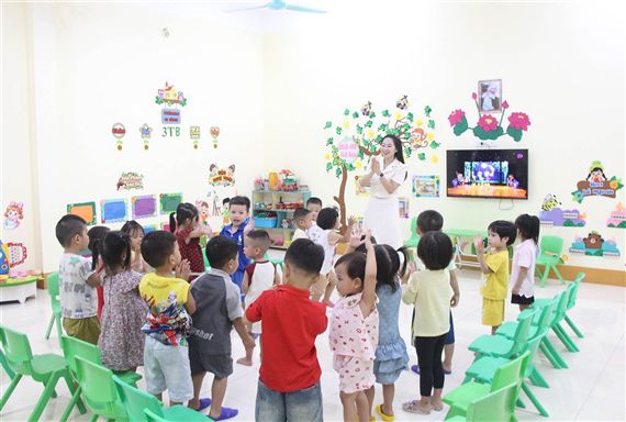 Xã Vĩnh Chân: Ổn định tổ chức, nâng cao chất lượng giáo dục sau sắp xếp cơ sở giáo dục 