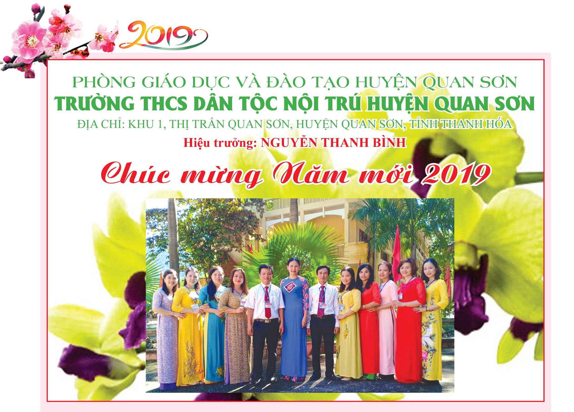 Trường Trung học cơ sở nội trú huyện Quan Sơn: Chúc mừng năm mơi 2019